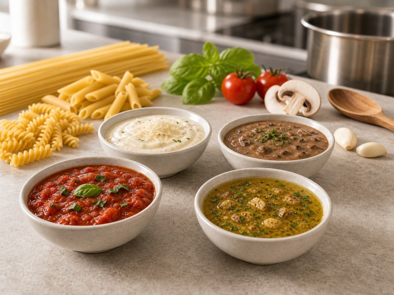 Maukkaita pasta-erikoiskastikkeita monipuoliseen ruoanlaittoon