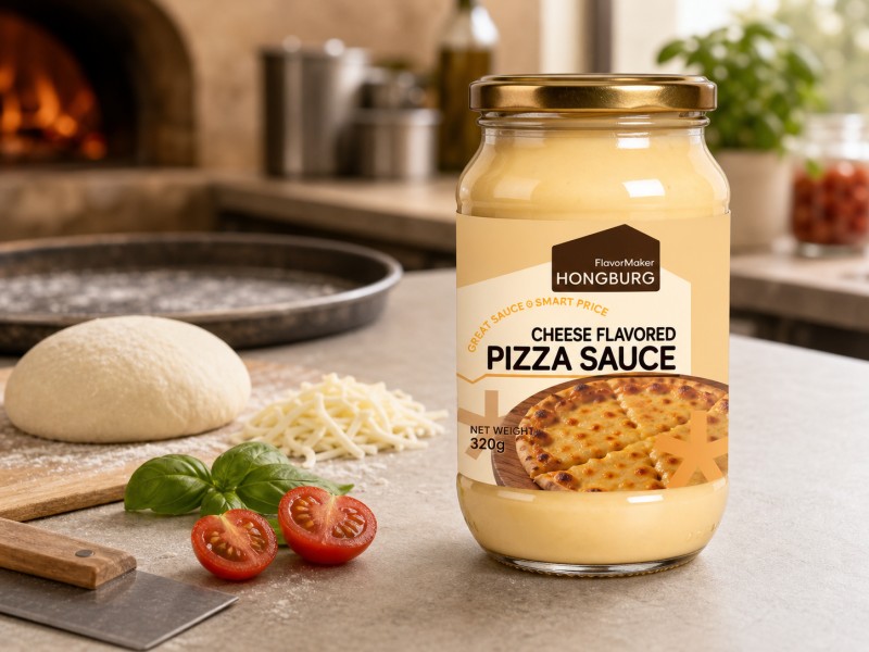 Paksu kermaisen juuston makuinen pizzakastike